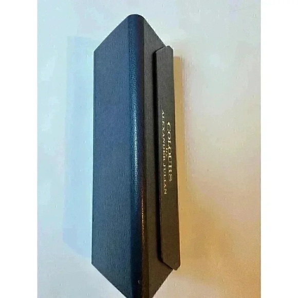 Colours by Alexander Julian Men Women Eyeglass Case Blue Hard Triangular Folding - Picture 2 of 4